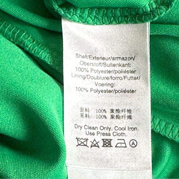 DKNY Bright Green Self Belt Flowy Dress Size 4 - Picture 14 of 14